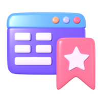 Bookmarks 3D Illustration Icon png