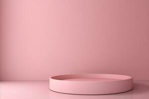 AI generated 3d rendered empty display podium Minimal scene for product display presentation photo
