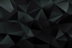 AI generated Black abstract geometric background from polygons photo