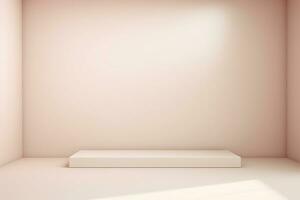 AI generated 3d rendered empty display podium Minimal scene for product display presentation photo