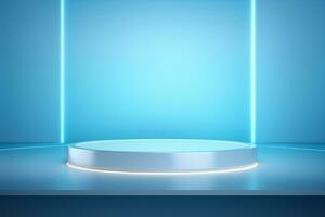 AI generated 3d rendered empty display podium Minimal scene for product display presentation photo
