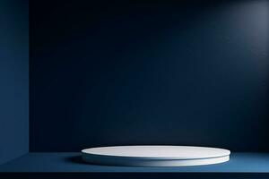AI generated 3d rendered empty display podium Minimal scene for product display presentation photo