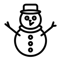 cute snowman outline png