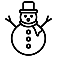 cute snowman outline png