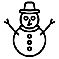 cute snowman outline png