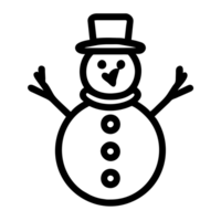 cute snowman outline png