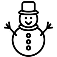 cute snowman outline png