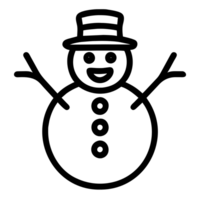 cute snowman outline png