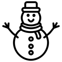 cute snowman outline png