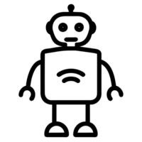 cute robot outline png