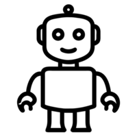 mignonne robot contour png