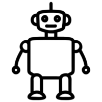 mignonne robot contour png