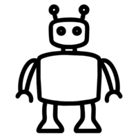 mignonne robot contour png