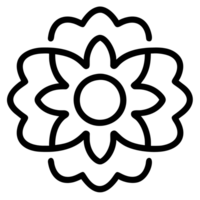 magnifique fleur contour png