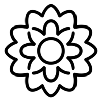 magnifique fleur contour png