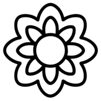 magnifique fleur contour png