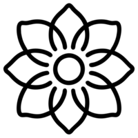 magnifique fleur contour png