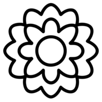 magnifique fleur contour png