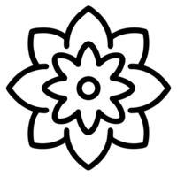 magnifique fleur contour png