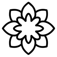 magnifique fleur contour png