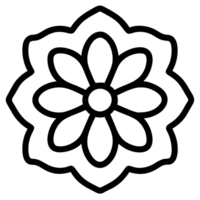 beautiful flower outline png