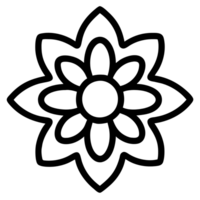 beautiful flower outline png