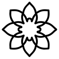 beautiful flower outline png