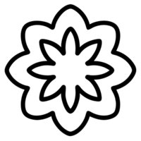 beautiful flower outline png