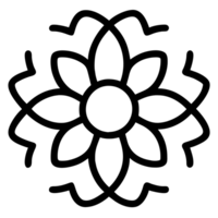 magnifique fleur contour png