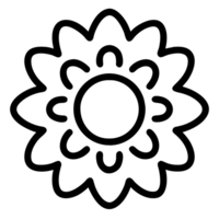 magnifique fleur contour png