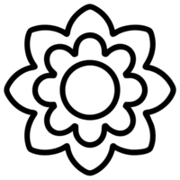 magnifique fleur contour png