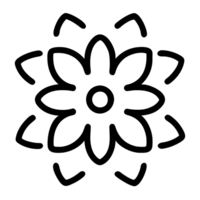 magnifique fleur contour png