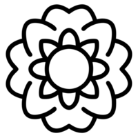 magnifique fleur contour png