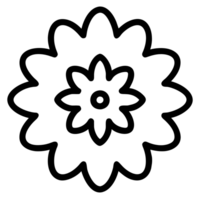 magnifique fleur contour png