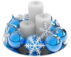 Christmas table decoration isolated on background. 3d rendering - illustration png