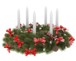 Christmas table decoration isolated on background. 3d rendering - illustration png