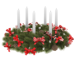 Natale tavolo decorazione isolato su sfondo. 3d interpretazione - illustrazione png