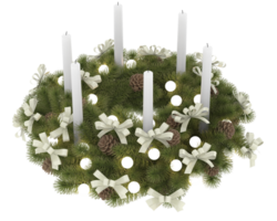 Christmas table decoration isolated on background. 3d rendering - illustration png