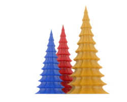 Christmas table decoration isolated on background. 3d rendering - illustration png