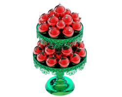 Christmas table decoration isolated on background. 3d rendering - illustration png