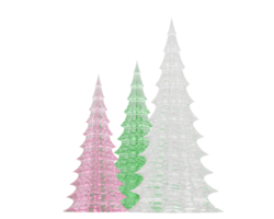 Natale tavolo decorazione isolato su sfondo. 3d interpretazione - illustrazione png