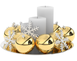 Christmas table decoration isolated on background. 3d rendering - illustration png