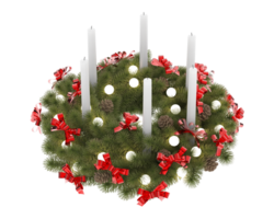 Christmas table decoration isolated on background. 3d rendering - illustration png