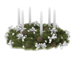 Christmas table decoration isolated on background. 3d rendering - illustration png