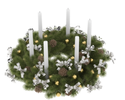 Navidad mesa decoración aislado en antecedentes. 3d representación - ilustración png