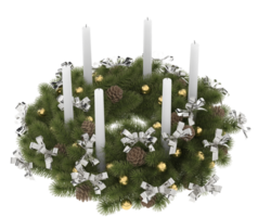 Christmas table decoration isolated on background. 3d rendering - illustration png