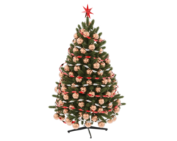 Natal árvore isolado em fundo. 3d Renderização - ilustração png