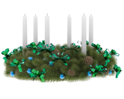 jul tabell dekoration isolerat på bakgrund. 3d tolkning - illustration png