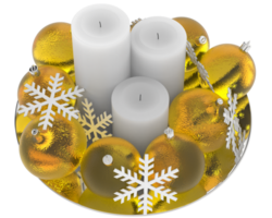 Christmas table decoration isolated on background. 3d rendering - illustration png