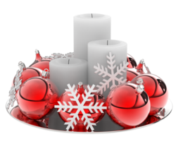 Christmas table decoration isolated on background. 3d rendering - illustration png